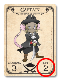 Card with a Lift stat